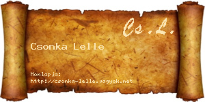 Csonka Lelle névjegykártya
