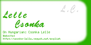 lelle csonka business card